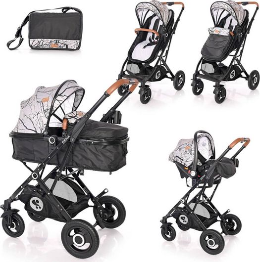 Lorelli Πολυκαρότσι Sena 3 in 1 Marble Γκρι