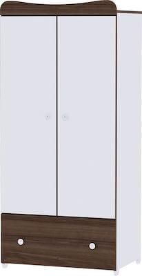 Παιδική Ντουλάπα Lorelli Exclusive 178x80x57cm Λευκό/Καφέ