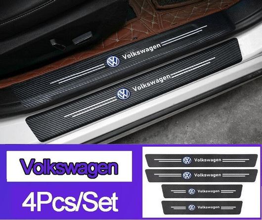 Αυτοκόλλητα μαρσπιέ πόρτας VOLKSWAGEN carbon σε διάφορα μοντέλα 4τμχ