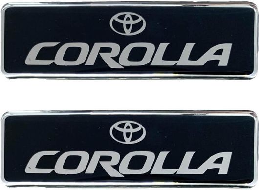 Πατάκια Αυτοκινήτου Race Axion για Toyota Corolla Σηματα Βιδωτα 10 Χ 3 cm 2τμχ Μαύρο