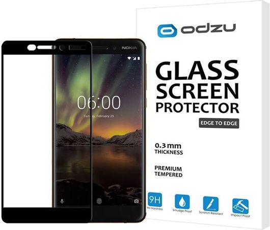 Tempered Glass Odzu για Nokia 6 Μαύρο