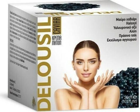 Delousil Caviar Ενυδατική & Αντιγηραντική Κρέμα Ματιών με Υαλουρονικό Οξύ & Aloe Vera 30ml