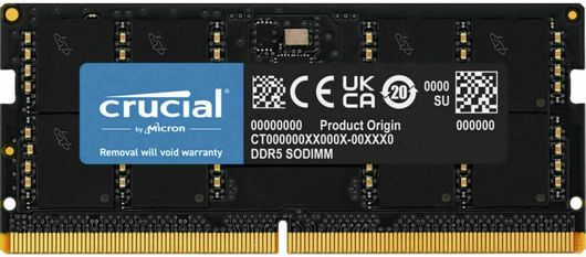 Μνήμη RAM Crucial 8GB 4800MHz DDR5 SO-DIMM Black