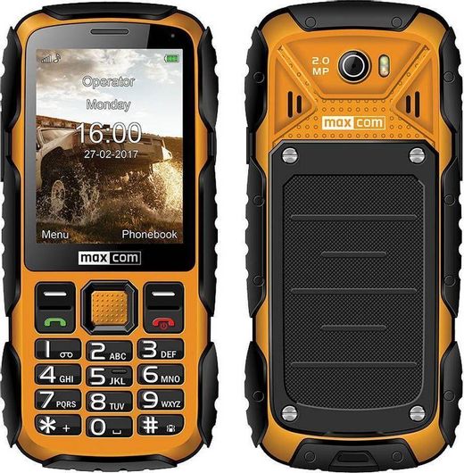 Κινητό Απλής Χρήσης MaxCom Strong MM920 Single SIM Ανθεκτικό με Κουμπιά Πορτοκαλί