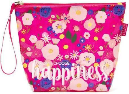 Αδιάβροχη Τσάντα Παραλίας Legami Beach Pouch Flowers Φούξια