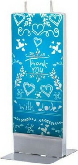 Κερί Flatyz Thank You 5.9cm Γαλάζιο