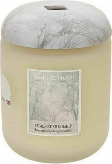 Αρωματικό Κερί Σόγιας Heart & Home Winter Wonderland σε Βάζο 115gr Εκρού