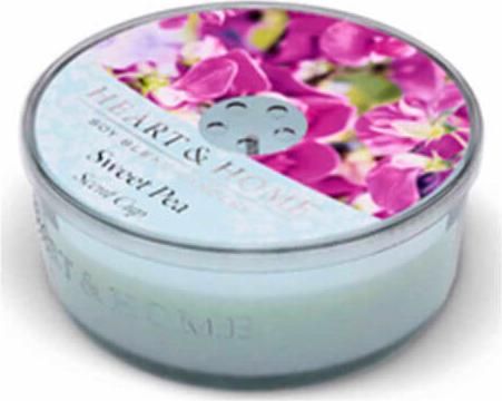 Αρωματικό Κερί Σόγιας Heart & Home Μοσχομπίζελο σε Βάζο 38gr Μπλε