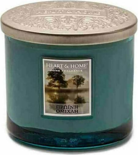 Αρωματικό Κερί Σόγιας Heart & Home Πρωινή Ομίχλη σε Βάζο 230gr Μπλε