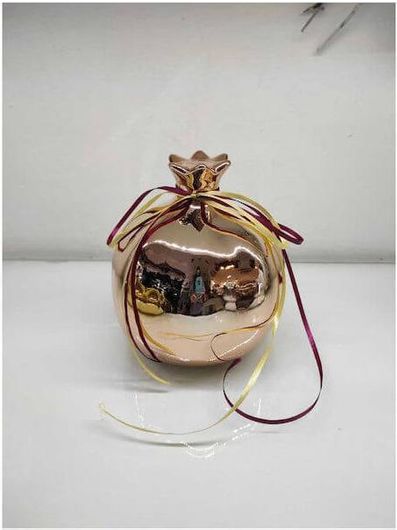 Ρόδι Iliadis 8x8x8.5 Κεραμικό Μπρονζέ