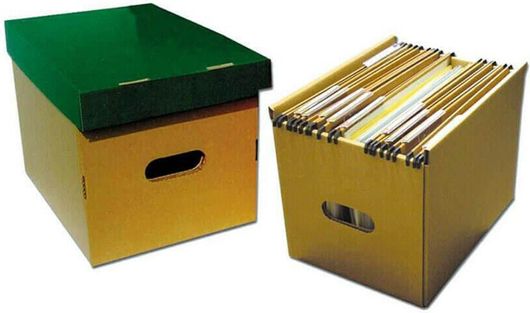 Κουτί Αρχειοθέτησης Κρεμαστών Φακέλων Χάρτινο με Πράσινο Καπάκι 25x25x34cm