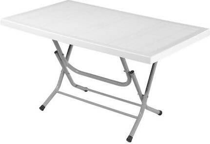 Τραπεζάκι Κήπου ArteLibre Eco 14720019 Πλαστικό Ορθογώνιο Catering 120x70x75cm Λευκό
