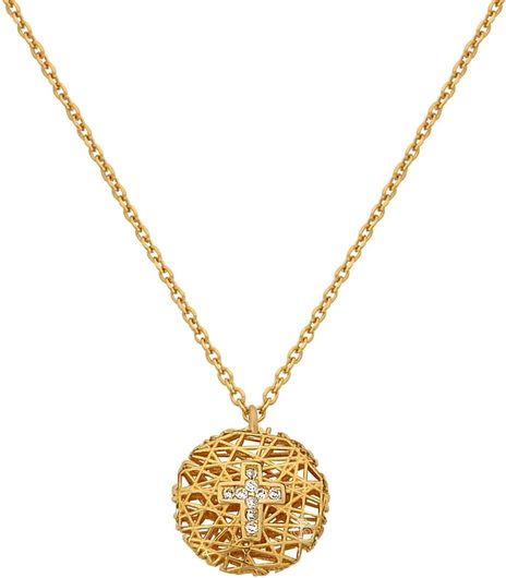 Γυναικείο Κολιέ Gregio AK-GREZ54216G1 Ζιργκόν από Ασήμι Χρυσό