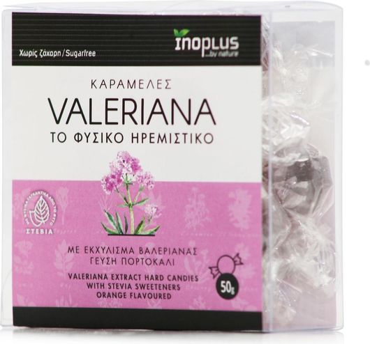 Ino Plus Valeriana Καραμέλες 50gr Πορτοκάλι