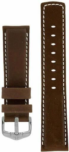 Λουράκι Hirsch Mariner Δερμάτινο 22mm Καφέ