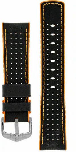 Λουράκι Hirsch Robby Δερμάτινο 22mm Μαύρο
