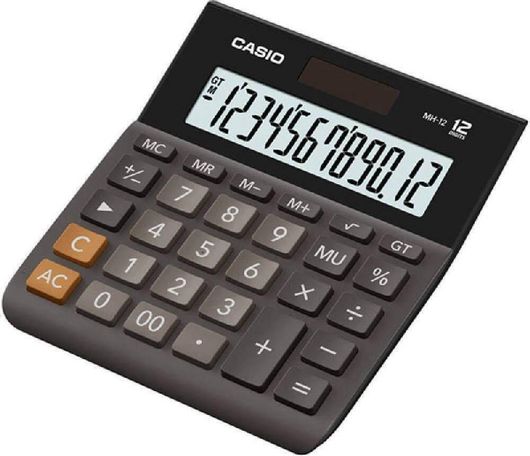 Αριθμομηχανή γραφείου Casio Just Desk γκρι MH-12BK