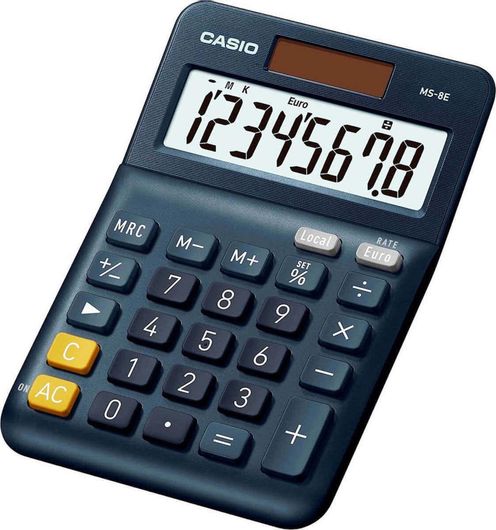 Αριθμομηχανή γραφείου Casio Just Desk μαύρη MS-8E