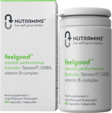 Nutramins Feelgood Mental Performance Formula Συμπλήρωμα για το Άγχος 60 Κάψουλες