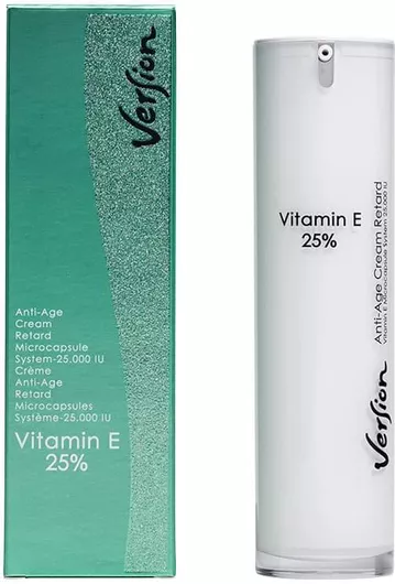 Κρέμα Προσώπου Version Vitamin E 25% 24ωρη Ενυδατική & Αντιγηραντική Νυκτός για Ξηρές Επιδερμίδες με Υαλουρονικό Οξύ 50ml