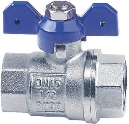 Σφαιρικός Κρουνός Βάνα Viospiral 41-1541 Ολικής Ροής με Πεταλούδα Θηλύκο/Θηλύκο 1/2″