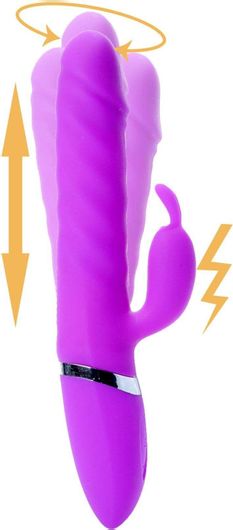 Δονητής Rab Lyla Θερμαινόμενος Παλινδρομικός Περιστρεφόμενος Μοβ