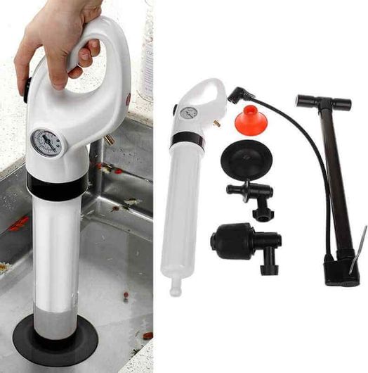 Συσκευή Απόφραξης Υψηλής Πίεσης με Τρόμπα Αέρος & Μανόμετρο