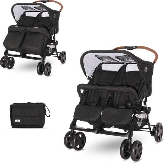 Καρότσι Διδύμων Lorelli Twin Μαύρο