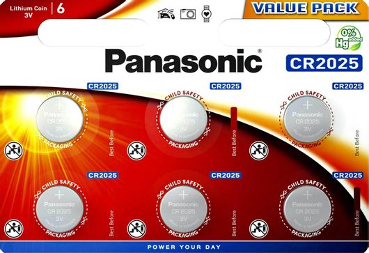 Panasonic Μπαταρία Λιθίου Ρολογιών CR2025 3V 1τμχ