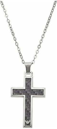 Αντρικός Σταυρός Emporio Armani EGS1705040 από Ατσάλι