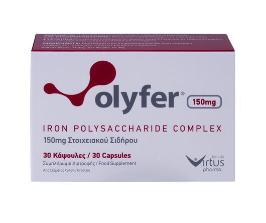 Mika Nutri Pharma Olyfer Iron Polysaccharide Complex 150mg Σίδηρος 30 κάψουλες