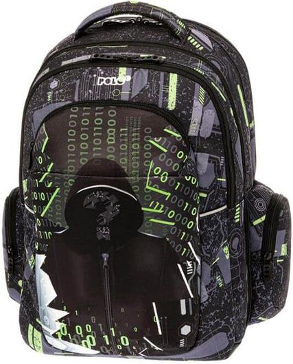 Σχολική Τσάντα Δημοτικού Polo Widen Hacker 901020-8125