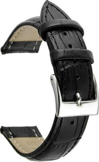 Ανταλλακτικό Λουράκι Ancus Wear Τύπου Δέρματος 20mm Μαύρο