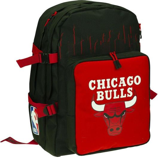 Σχολική Τσάντα Δημοτικού Back Me Up Nba Chicago Bulls Πλάτης Κόκκινο