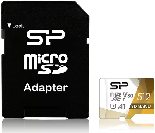 Silicon Power Superior Pro microSDXC 512GB Class 10 U3 V30 A1 UHS-I με αντάπτορα