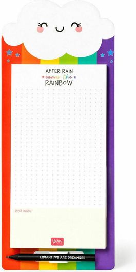 Σημειωματάριο Legami Μαγνητικό με Στύλο Don' t Forget 11x26x1.3cm Rainbow