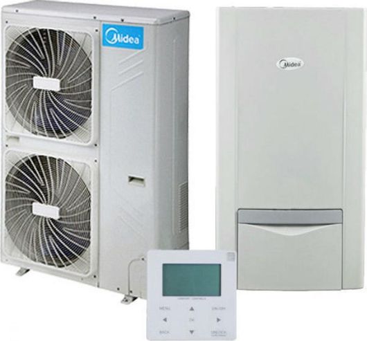 Αντλία Θερμότητας MIDEA M-Thermal SMK-160/CD30GN1-B + MHA-V10W/D2N1 SPLIT Inverter 10KW Moνοφασική 60°C