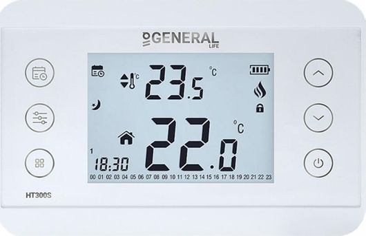 Θερμοστάτης Χώρου Ηλεκτρονικός Εβδομ. Προγραμ. General HT 300S