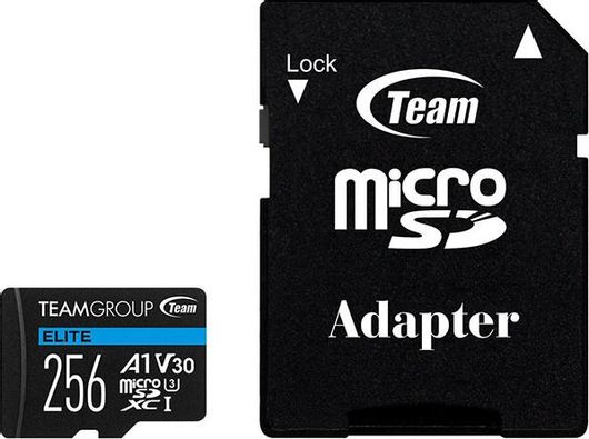 TeamGroup Elite microSDXC 256GB Class 10 U3 V30 A1 UHS-I με αντάπτορα