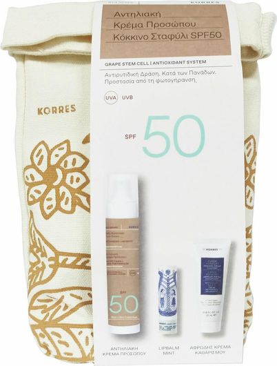 Aντηλιακή Κρέμα Προσώπου Korres Yoghurt Sunscreen Face & Eyes Cream Gel SPF50 For Sensitive Skin 40ml