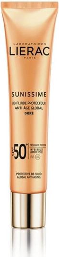 Aντηλιακή Κρέμα Προσώπου Lierac Sunissime BB Dore Fluide Protecteur Anti-Age Global SPF50+ 40ml