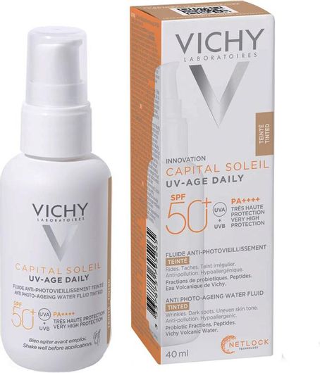 Aντηλιακή Κρέμα Προσώπου Vichy Capital Soleil UV-Age Daily SPF50+ με Χρώμα 40ml