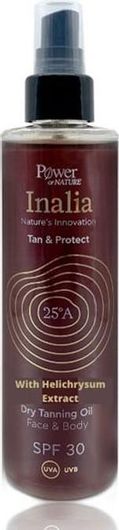 Aντηλιακή Κρέμα Προσώπου Power Health Inalia Dry Tanning Oil Face & Body SPF 30 200ml