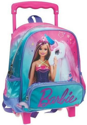 Σχολική Τσάντα Νηπιαγωγείου Τρόλεϊ Gim Barbie Fantasy Πολύχρωμο