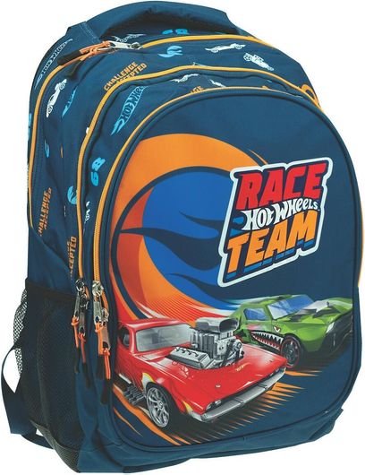 Σχολική Τσάντα Δημοτικού Πλάτης Gim Hot Wheels Πολύχρωμο