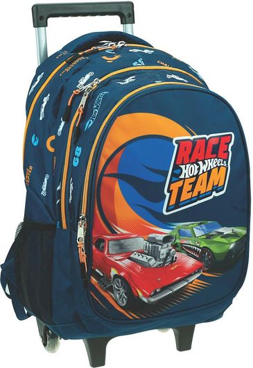 Σχολική Τσάντα Δημοτικού Τρόλεϊ Gim Hot Wheels Πολύχρωμο