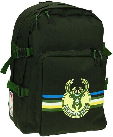 Σχολική Τσάντα Δημοτικού με Κλιπ Back Me Up NBA Milwaukee Bucks 338-94035 Μαύρο