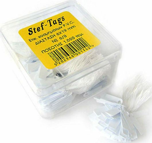 Ετικέτες Τιμών Stef Labels 1000 Κρεμαστές Κοσμημάτων 6 0 19x6mm