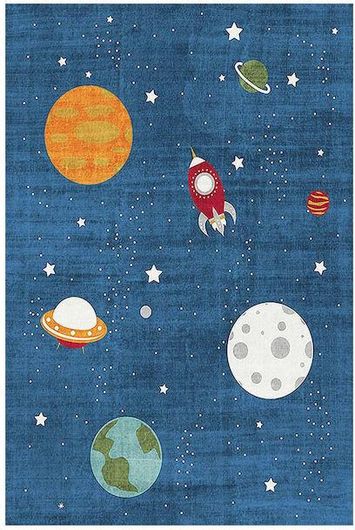 Παιδικό Χαλί Ezzo Διάστημα 160x230cm Μπλε