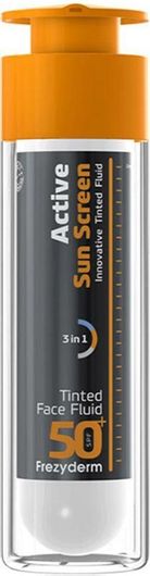 Αντηλιακό Gel Προσώπου Frezyderm Active Sun Screen Innovative Tinted Fluid SPF50 με Χρώμα 50ml